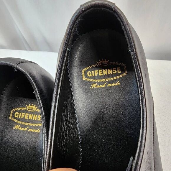 GIFENNSE Men\'s 10.5 Leather Lace up Leather Lined Perforated Dress Oxfords Shoes main image 5